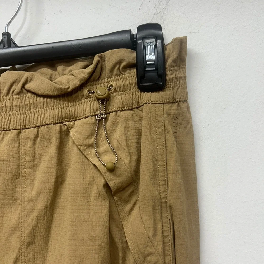 Athleta Trekkie High Rise Parachute Pant Big Sur tan outdoor gorpcore 8 tall - Picture 5 of 15